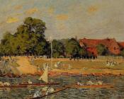 阿尔弗莱德 西斯莱 : Regatta at Hampton Court